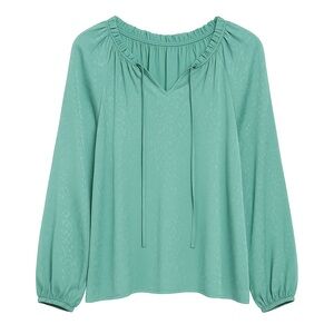 LC Lauren Conrad • Long Sleeve Blouse • Teal • Size XS